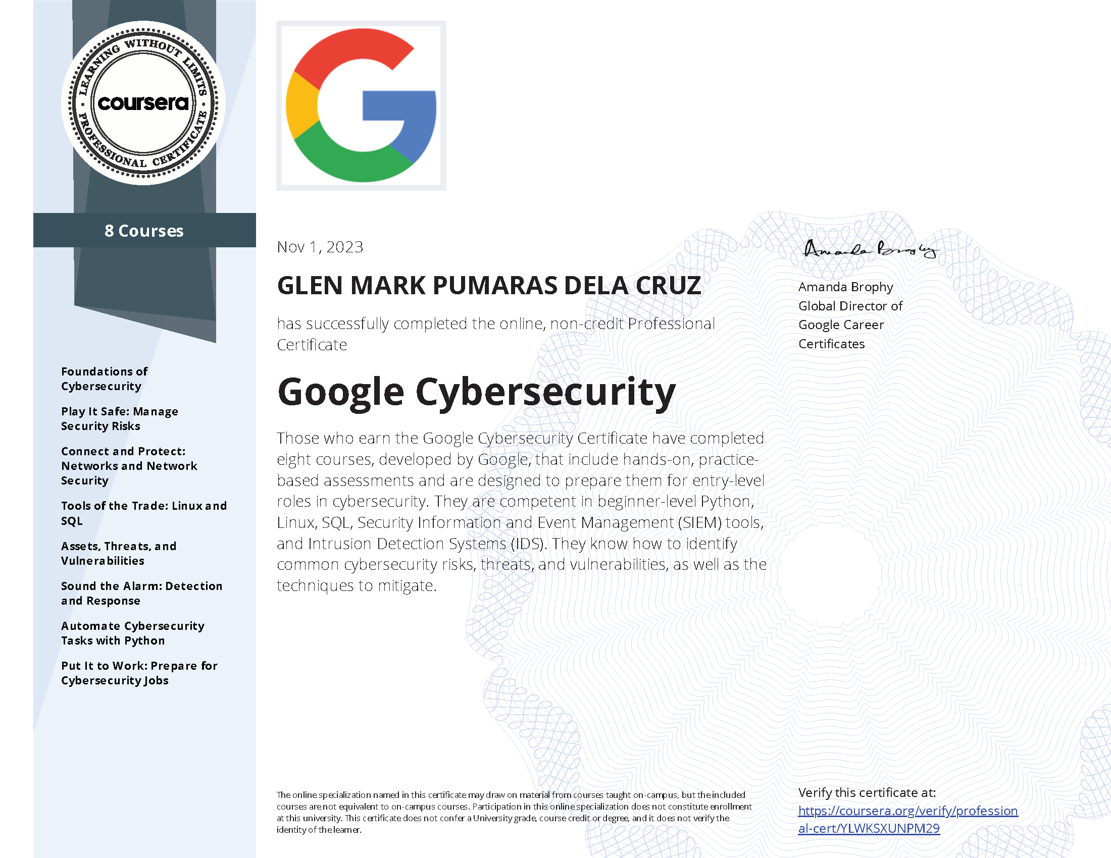 Foundations of Cybersecurity